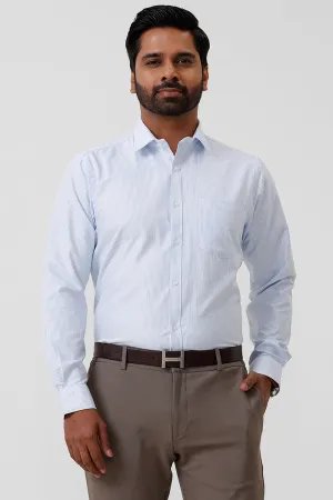 Berlin Stripes - Pastel Blue Casual Shirts For Men | Ariser