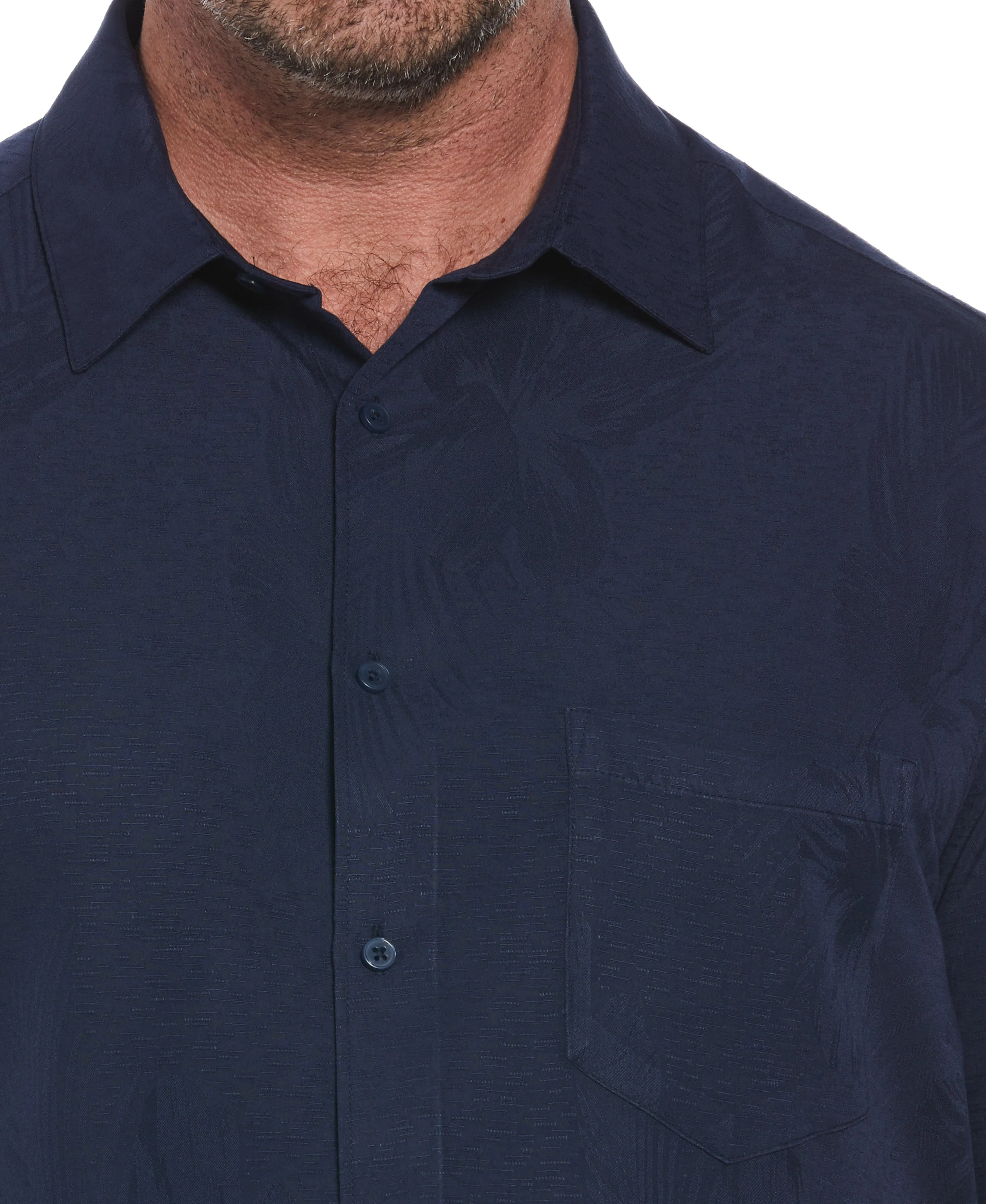 Big & Tall Two-Tone One Pocket Floral Print Shirt