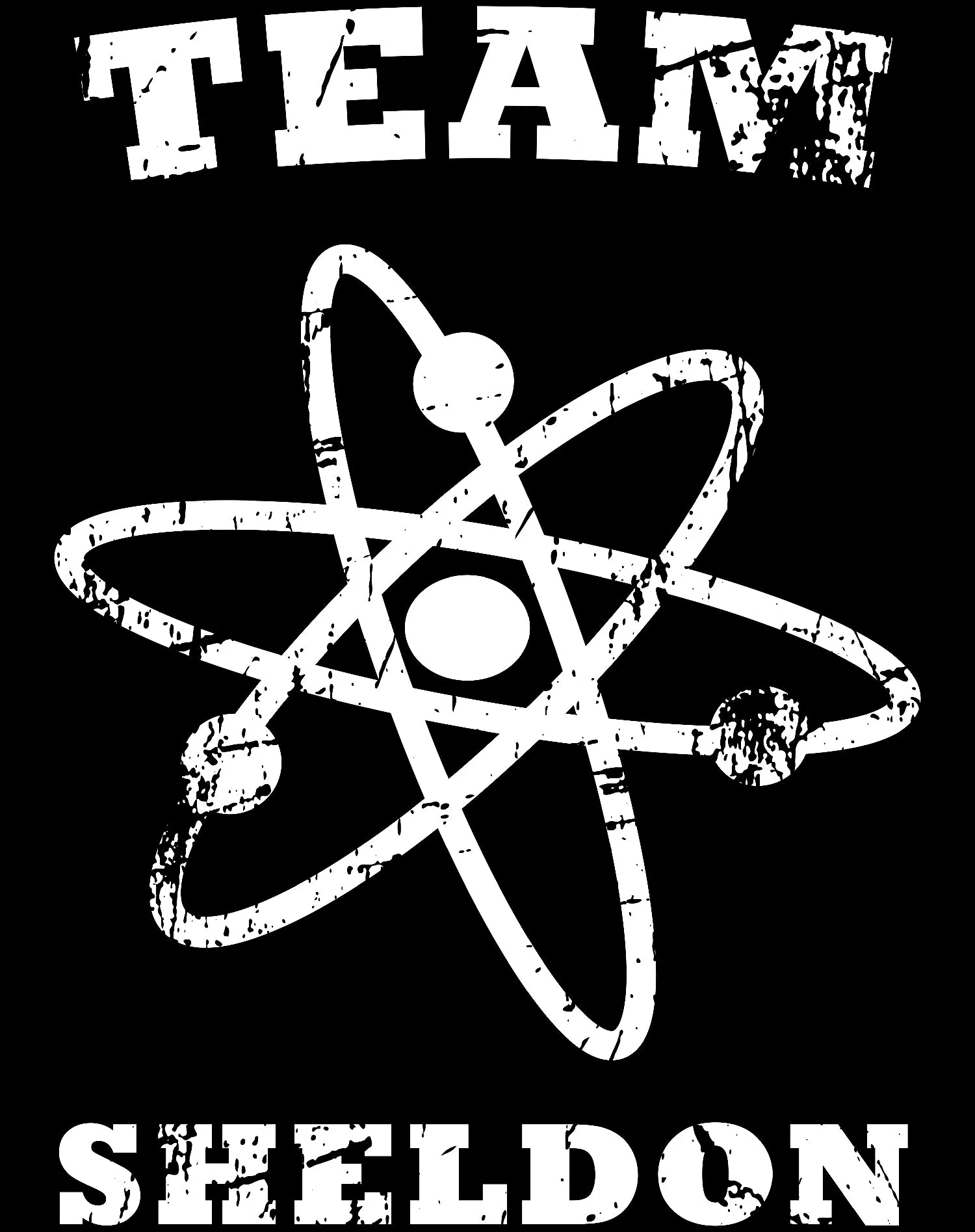 Big Bang Theory  Logo Team Sheldon Atom Official Men's T-shirt