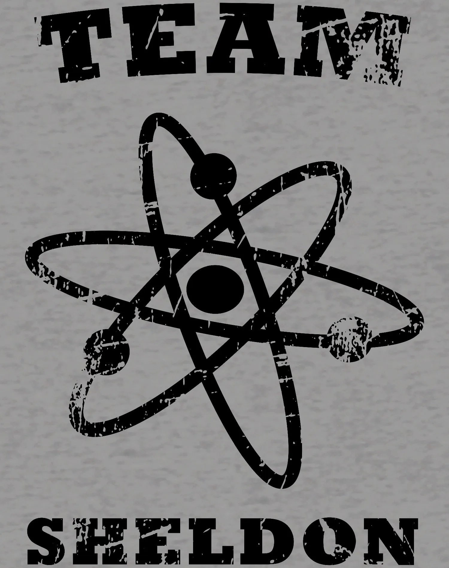 Big Bang Theory  Logo Team Sheldon Atom Official Men's T-shirt