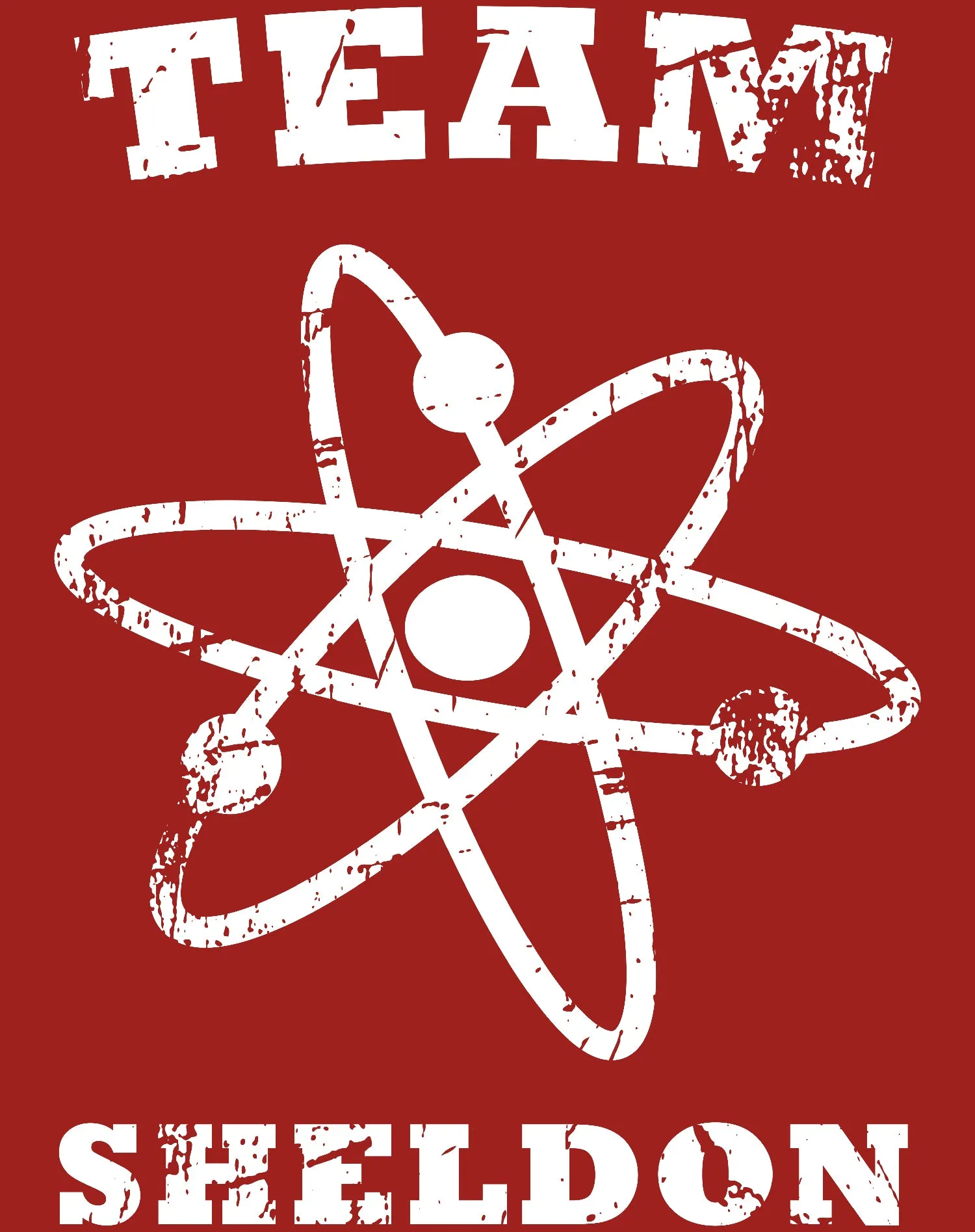 Big Bang Theory  Logo Team Sheldon Atom Official Men's T-shirt