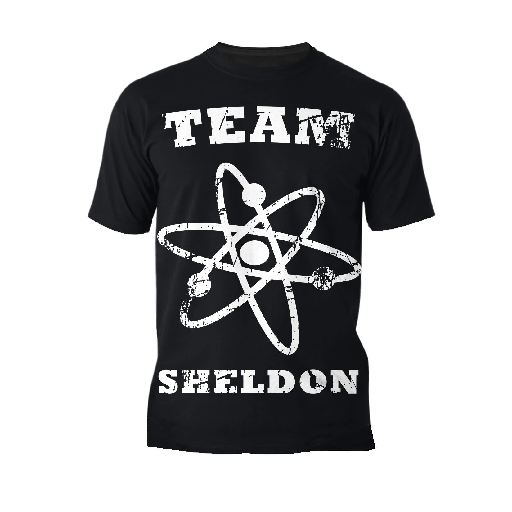 Big Bang Theory  Logo Team Sheldon Atom Official Men's T-shirt