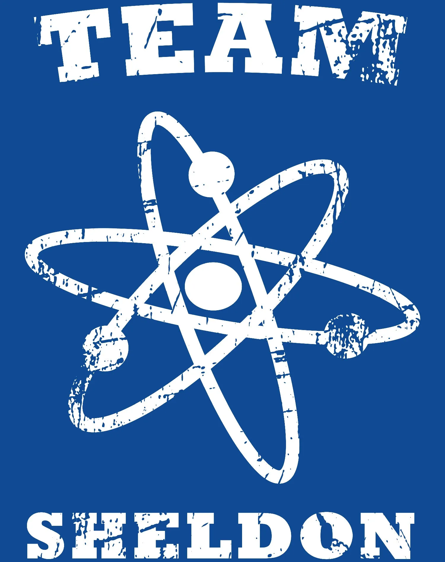 Big Bang Theory  Logo Team Sheldon Atom Official Men's T-shirt