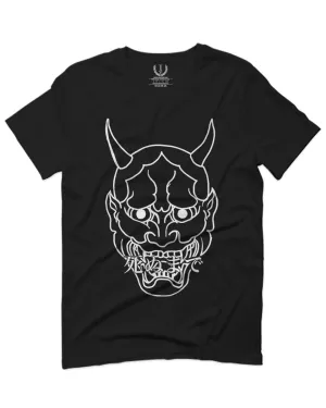 BIG Japanese Art White Demon Hannya Graphic Traditional Till Death Vibes Anime For men T Shirt