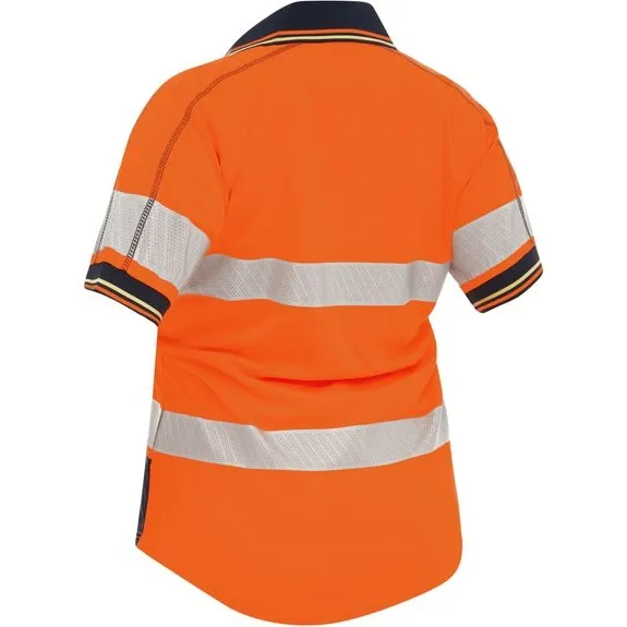 Bisley Womens Taped Two Tone Hi-Vis Polo Shirt S/Sleeve