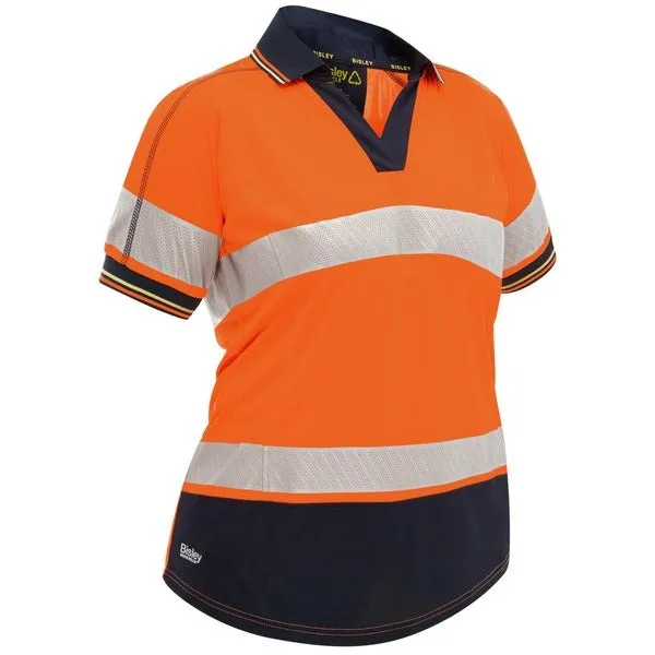 Bisley Womens Taped Two Tone Hi-Vis Polo Shirt S/Sleeve