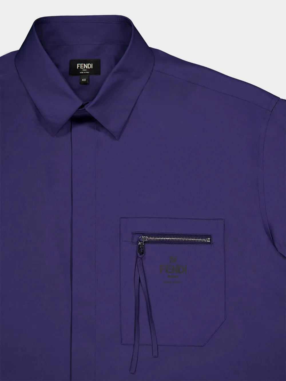 Blue Cotton Poplin Shirt