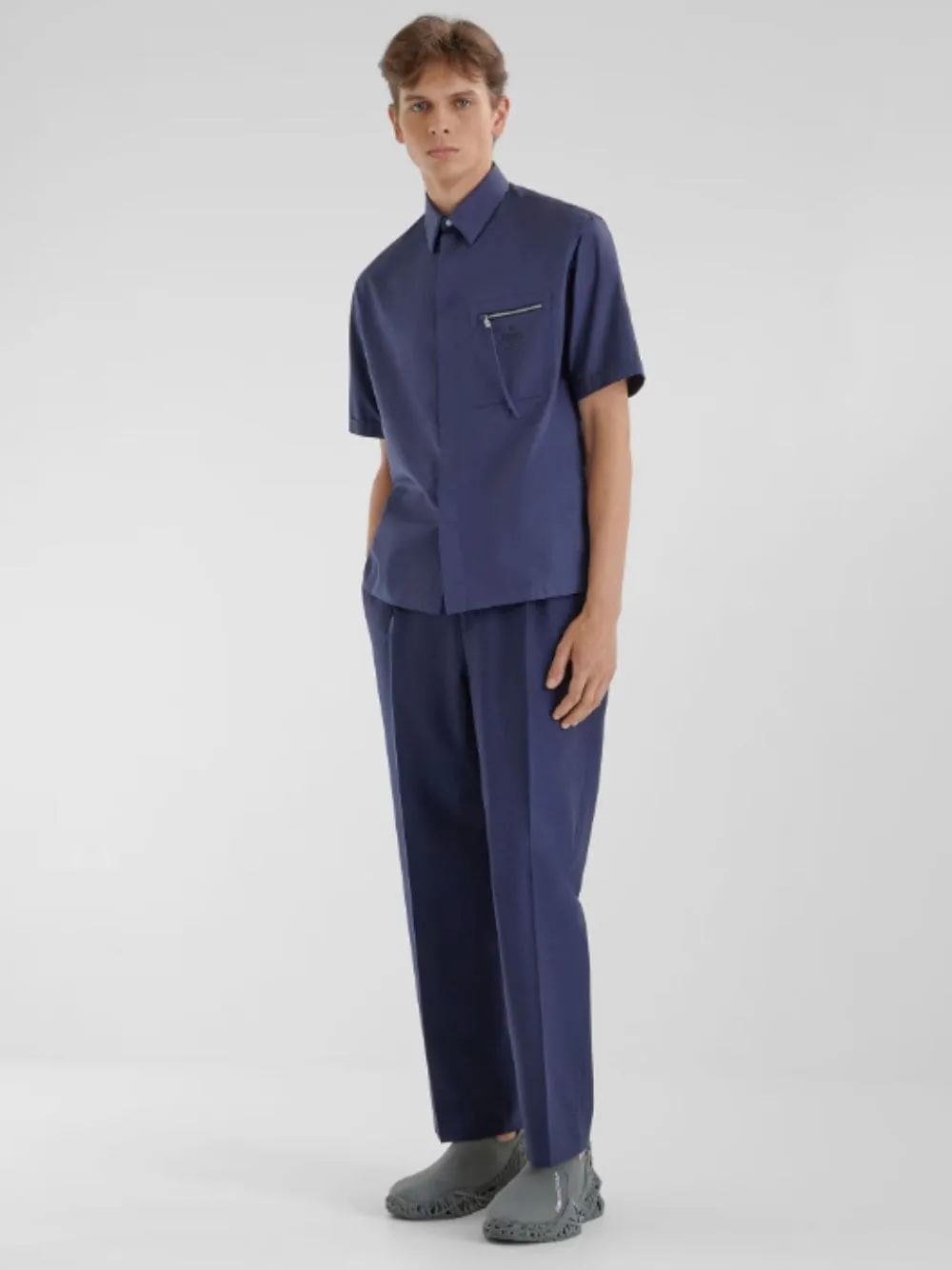 Blue Cotton Poplin Shirt