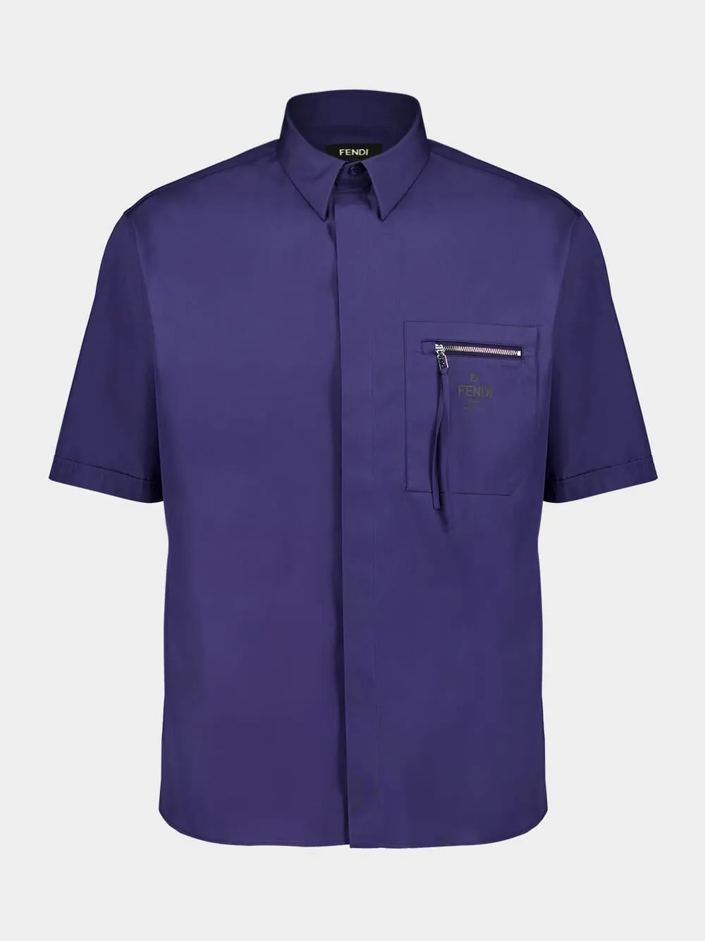 Blue Cotton Poplin Shirt