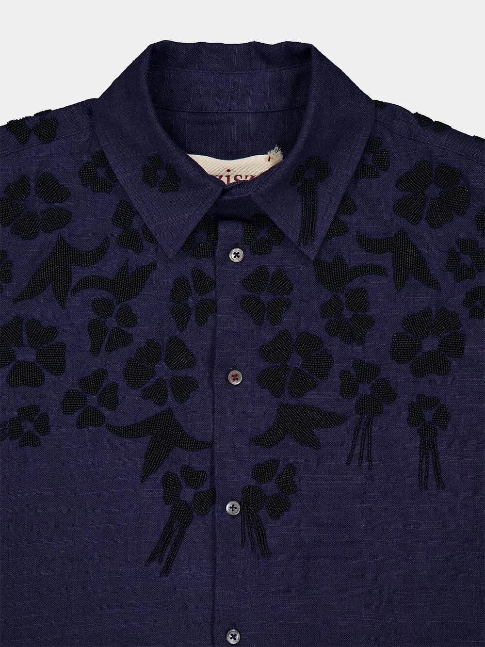 Blue Floral Embroidered Jacket