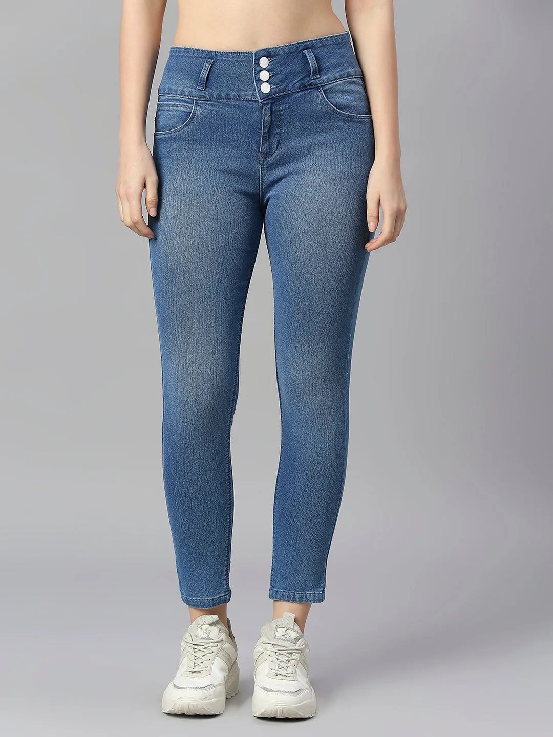 Blue Skinny Fit Jeans with Insert Pockets