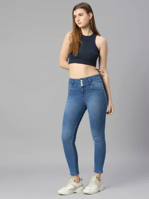 Blue Skinny Fit Jeans with Insert Pockets
