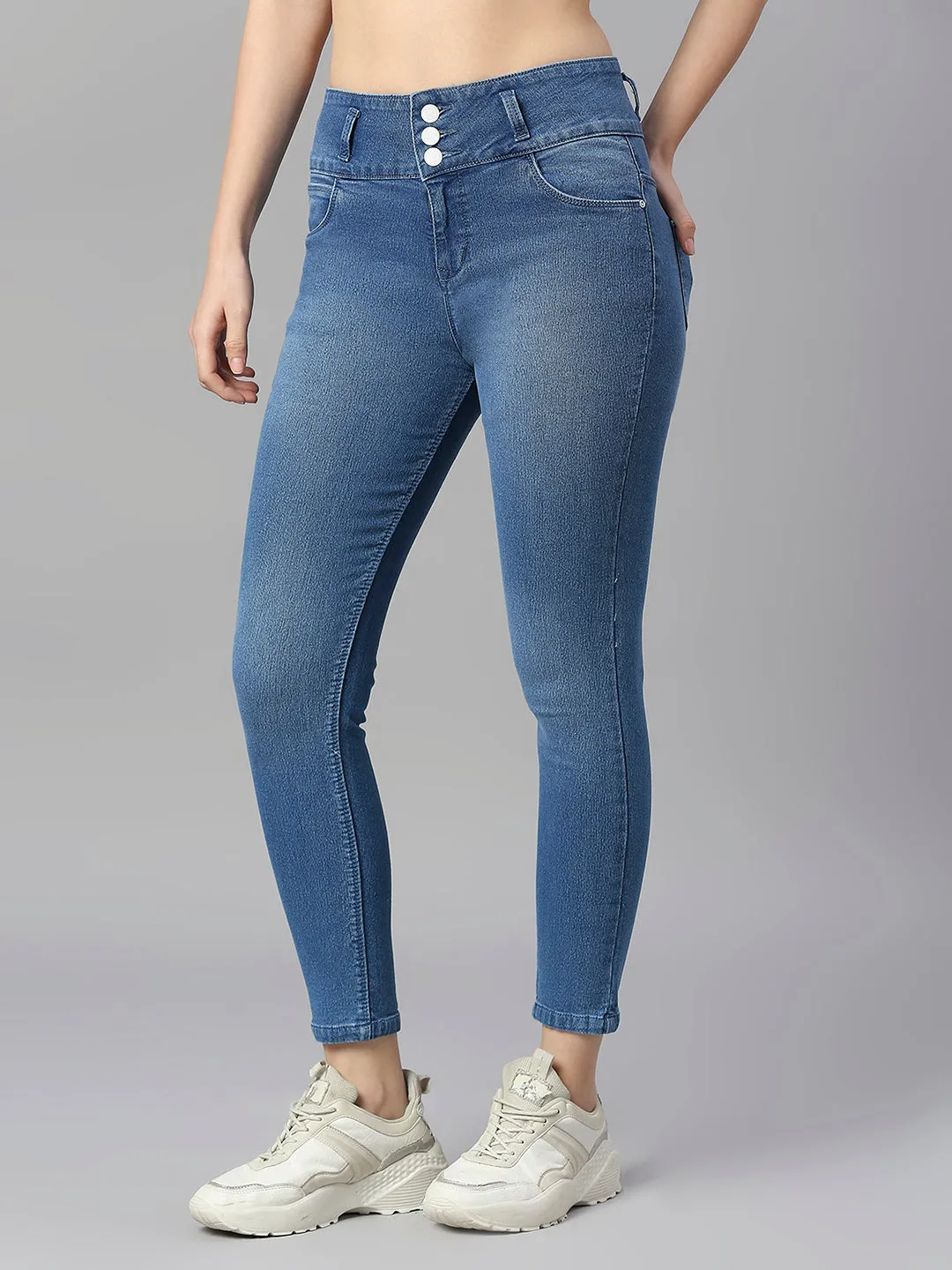 Blue Skinny Fit Jeans with Insert Pockets