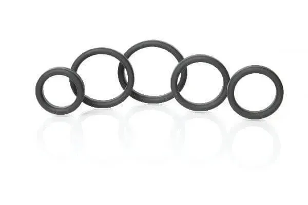 Boneyard Silicone Ring 5 Pcs Kit Black
