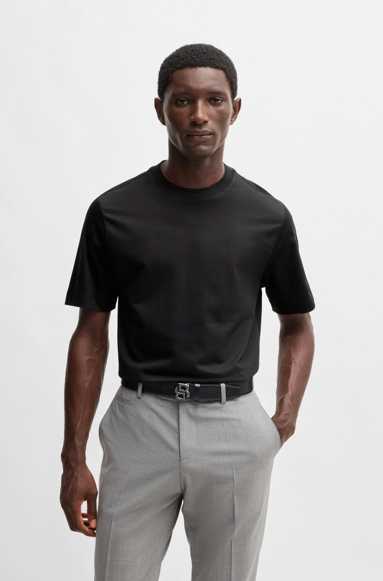 BOSS T-Shirts Regular Fit in Cotton Mix - P-THOMPSON 224 10269638 01-50531962