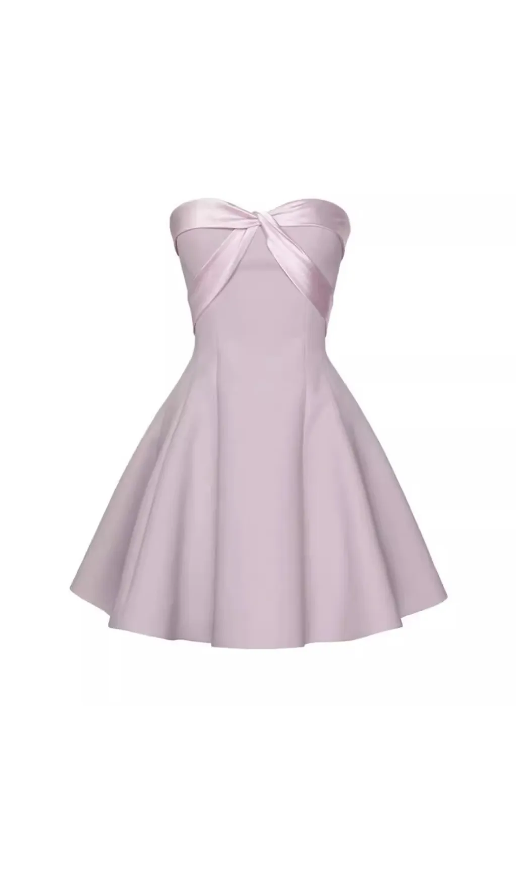 BOW STRAPLESS MINI DRESS IN PINK