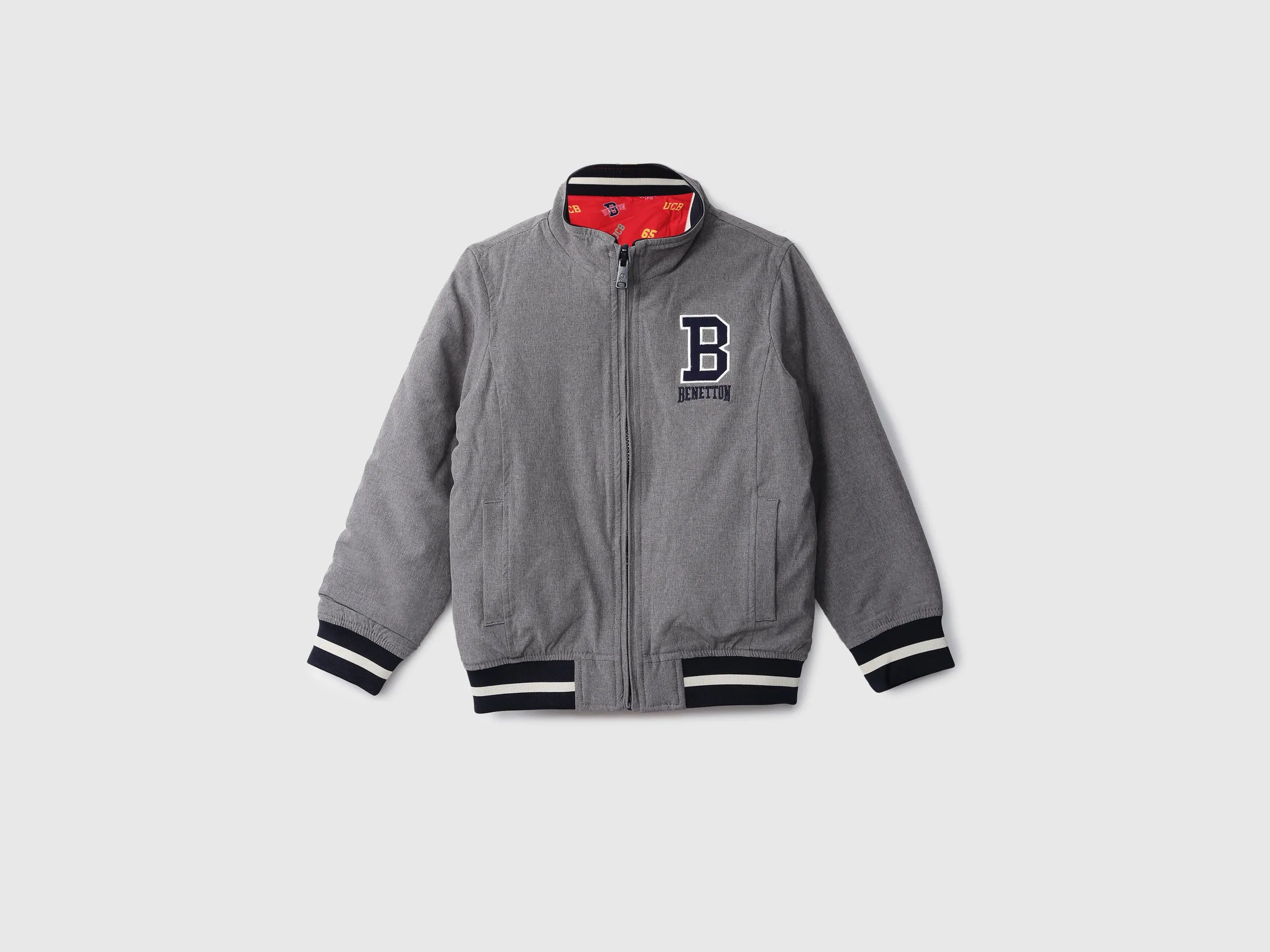 Boys Grey Reversible Jacket