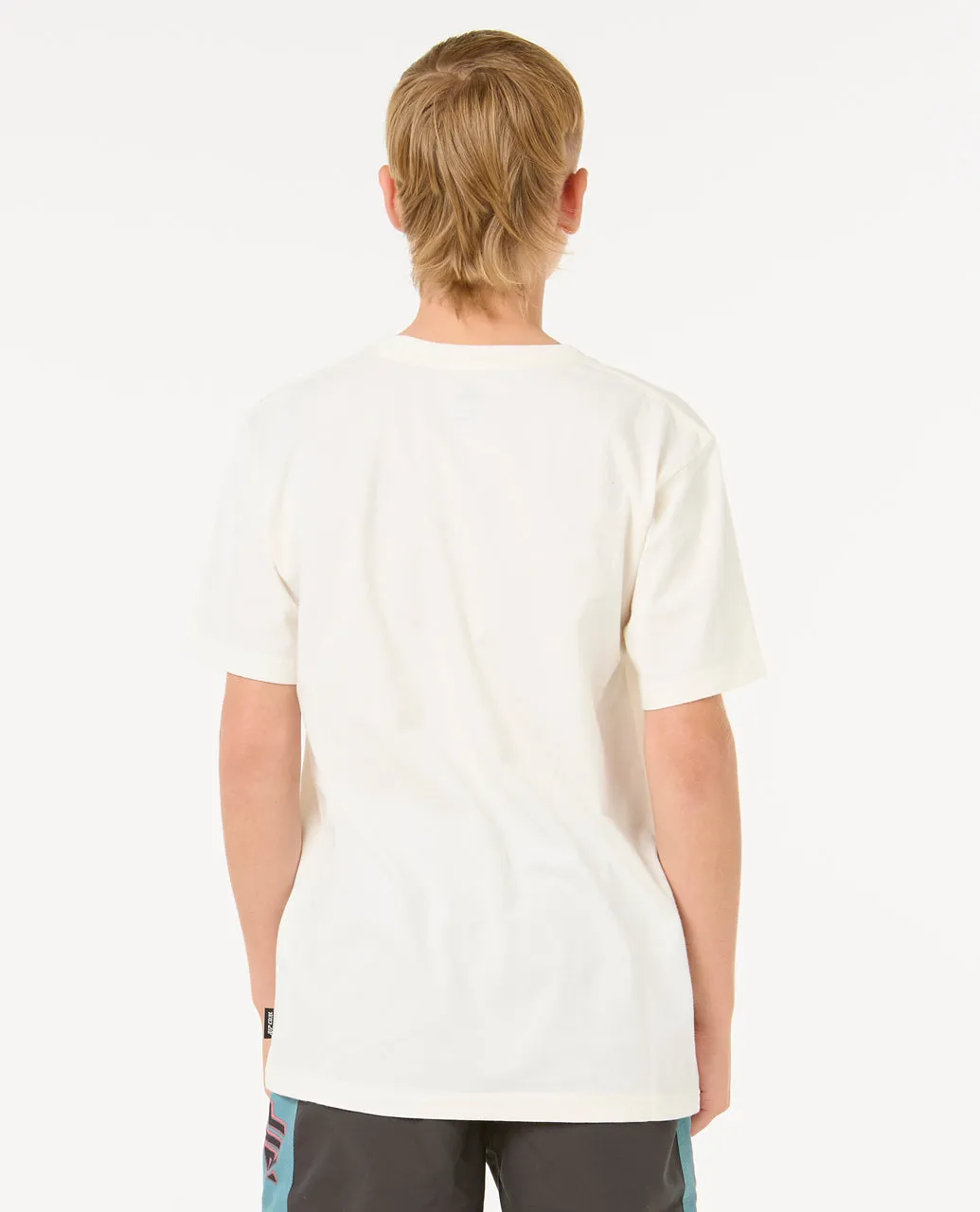 BOY'S RAW ENERGY LOGO TEE - BONE (AGES 12-16)