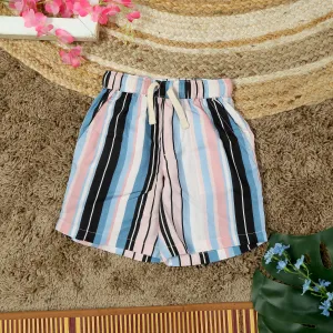 Boys Stripe Short Pink Blue