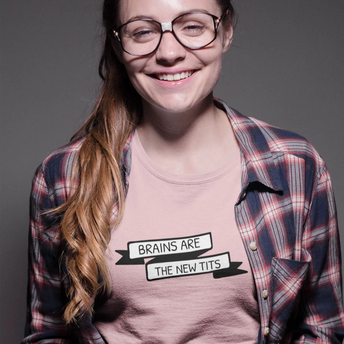 Brains are the new tits t-shirt