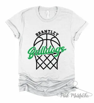 Brantley Bulldogs Basketball Soft Style School Tee/ Youth and Adult Sizes