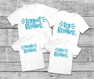 Brothers Matching White T-shirts