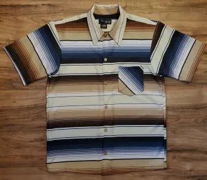 brown mexican blanket camp shirt