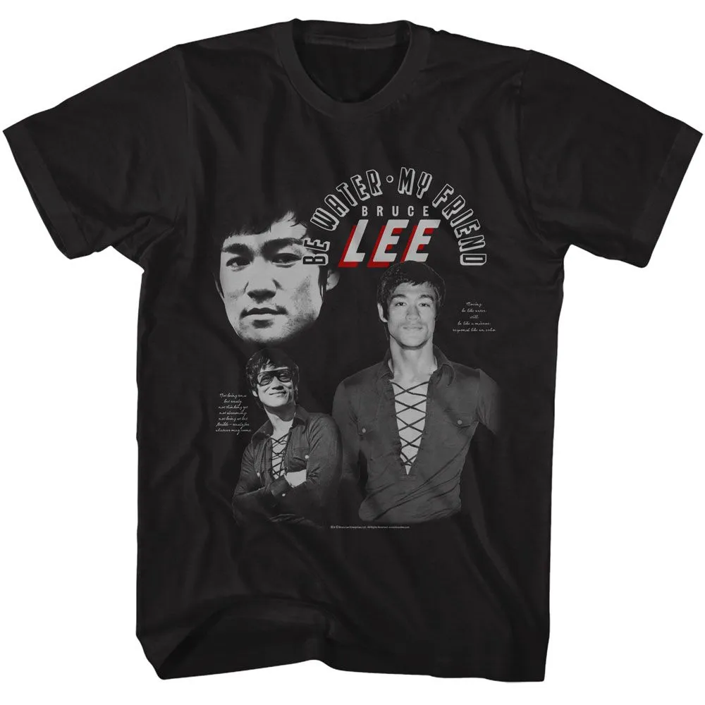 Bruce Lee Be Water Black T-Shirt
