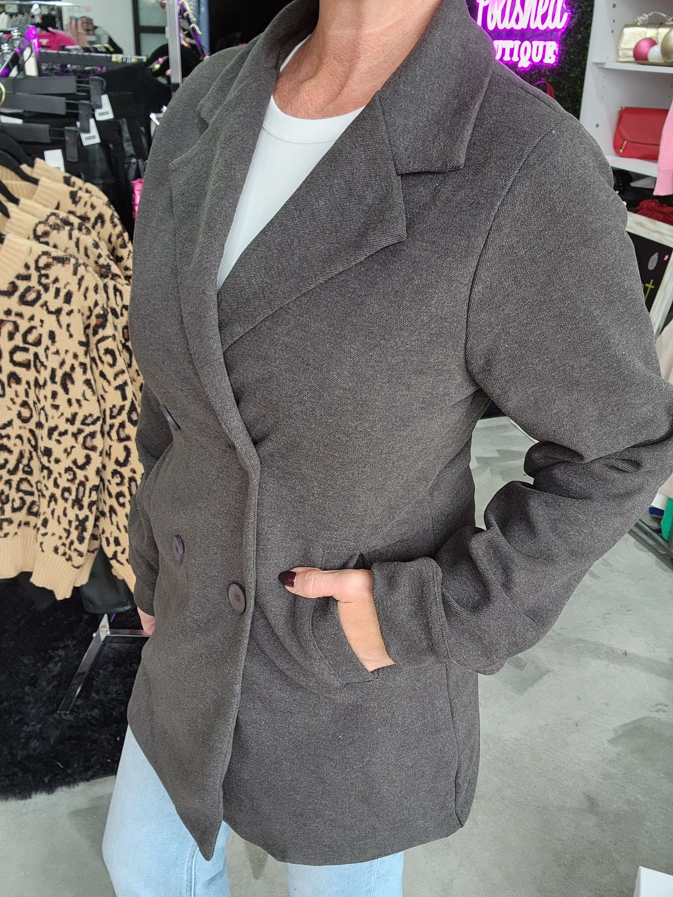Brushed Twill Coat