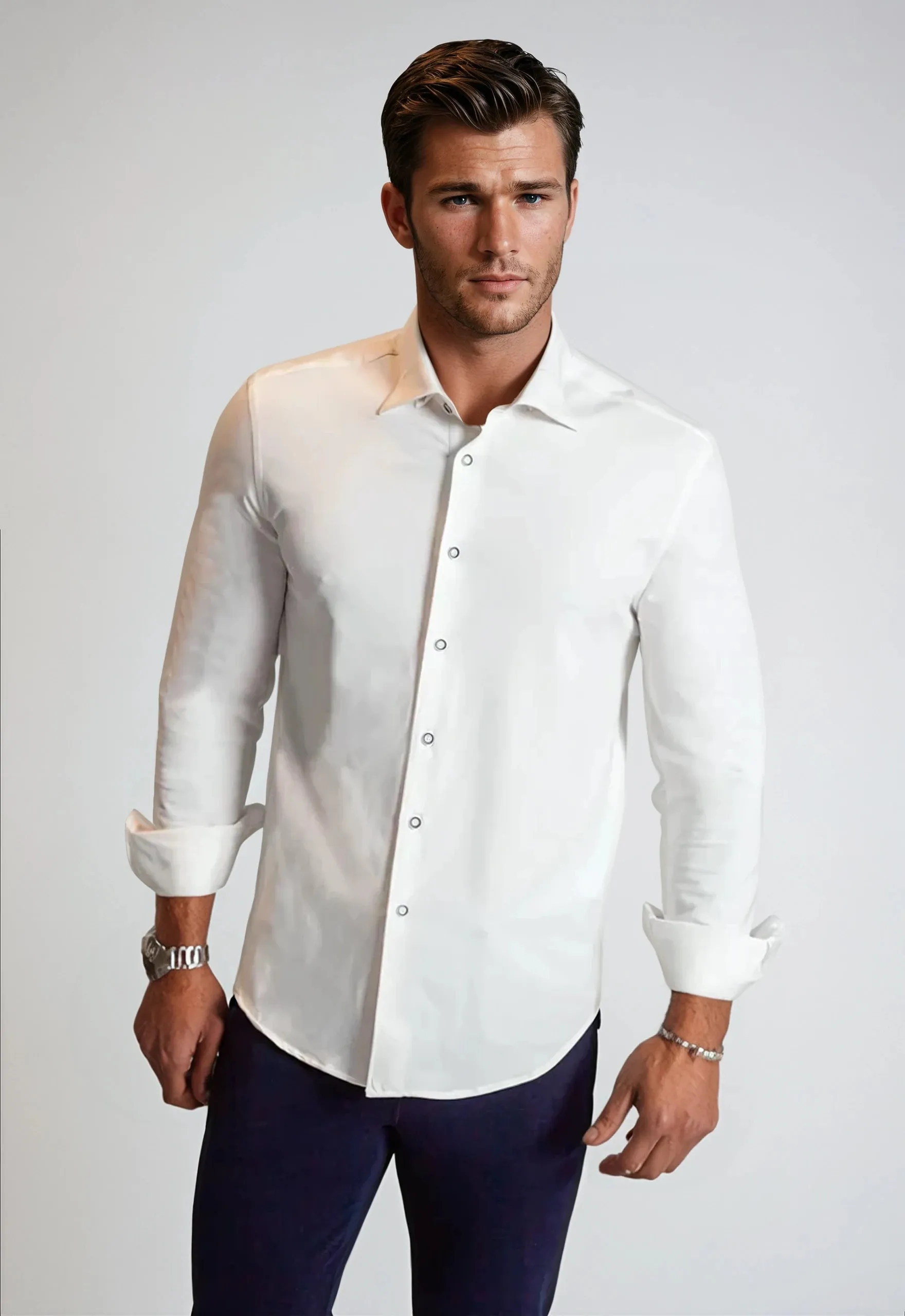 Buki   CINQO 'Single Shot' Long Sleeve Shirt White