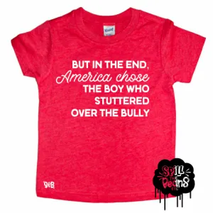 But in the end, America chose KIDS tee or tank