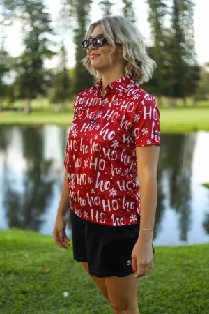 CA Ladies Funky Golf Shirt | Frosty Christmas