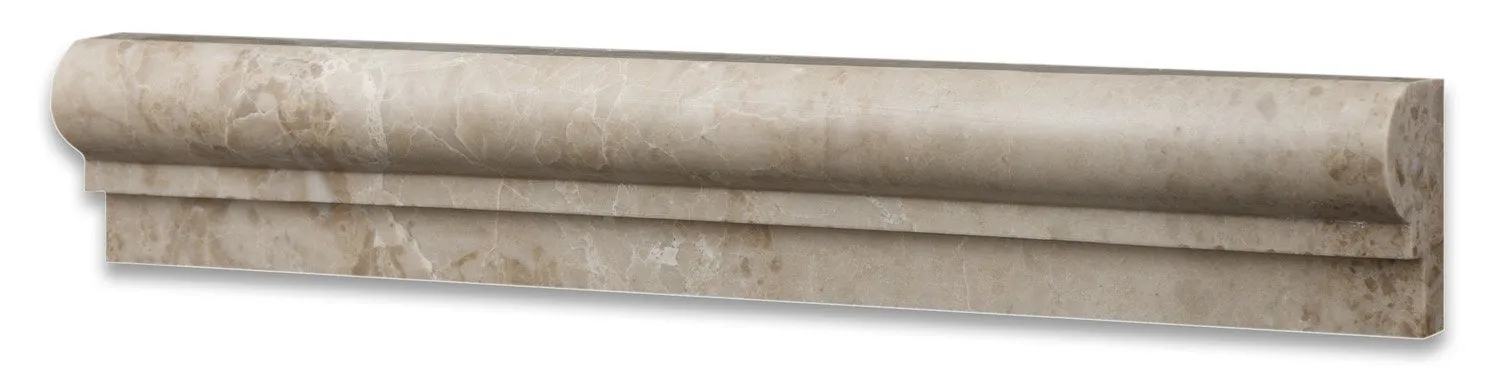 Cappuccino Marble 2 X 12 HONED OG-1 Chair Rail Trim - Lot of 50 Pcs.