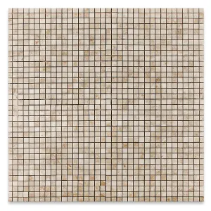 Cappuccino Marble 5/8 X 5/8 Polished Mosaic Tile - Lot of 50 Sheets