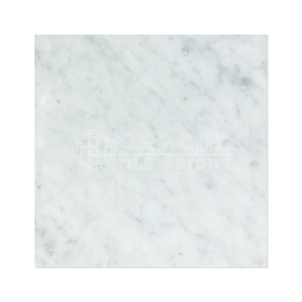 Carrara White Italian (Bianco Carrara) Marble 18 X 18 Field Tile (Lot of 20 pcs. (45 sq. ft.), Polished)