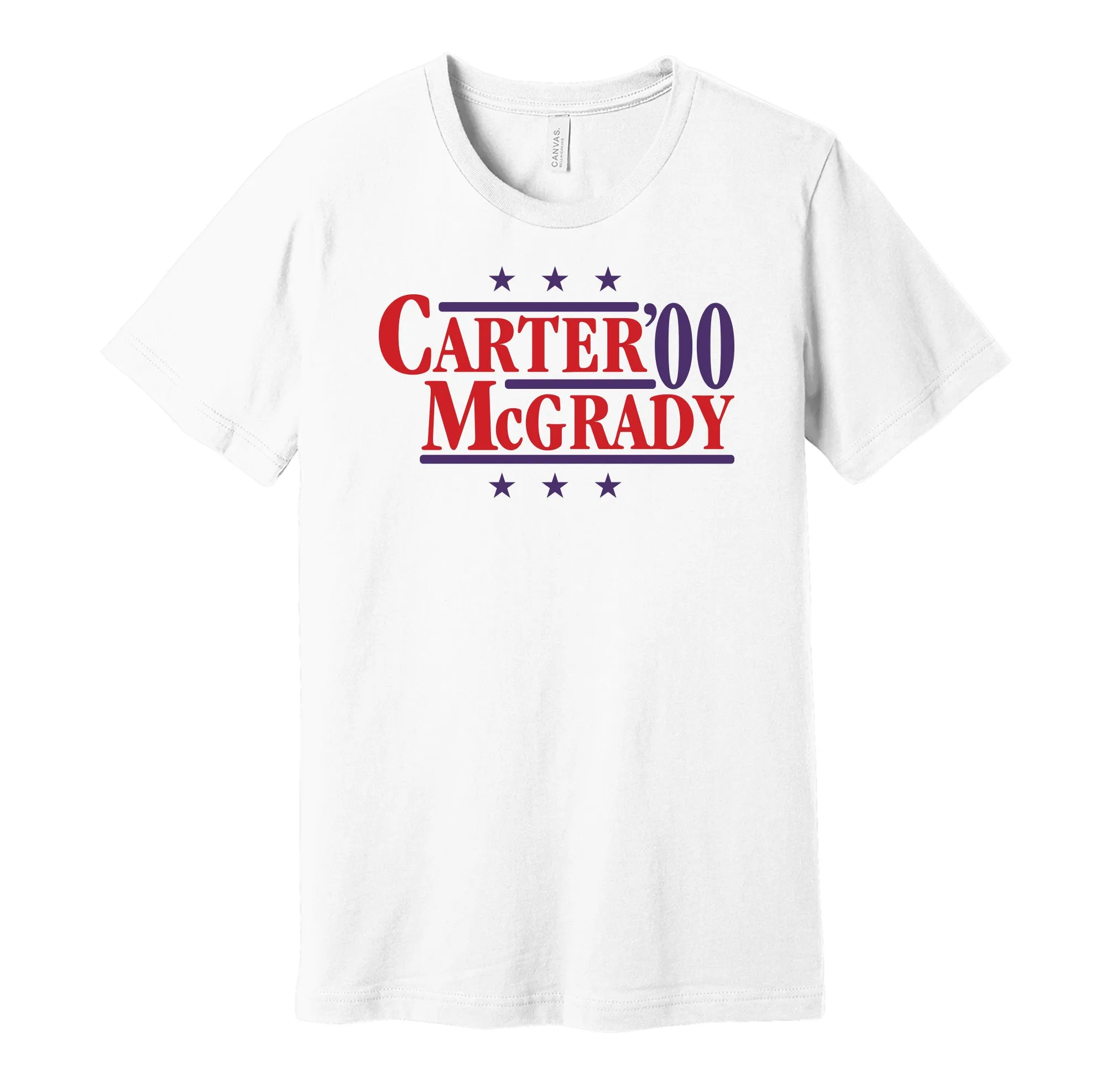 Carter & McGrady '00 - Toronto Legends Political Campaign Parody T-Shirt - Hyper Than Hype Shirts