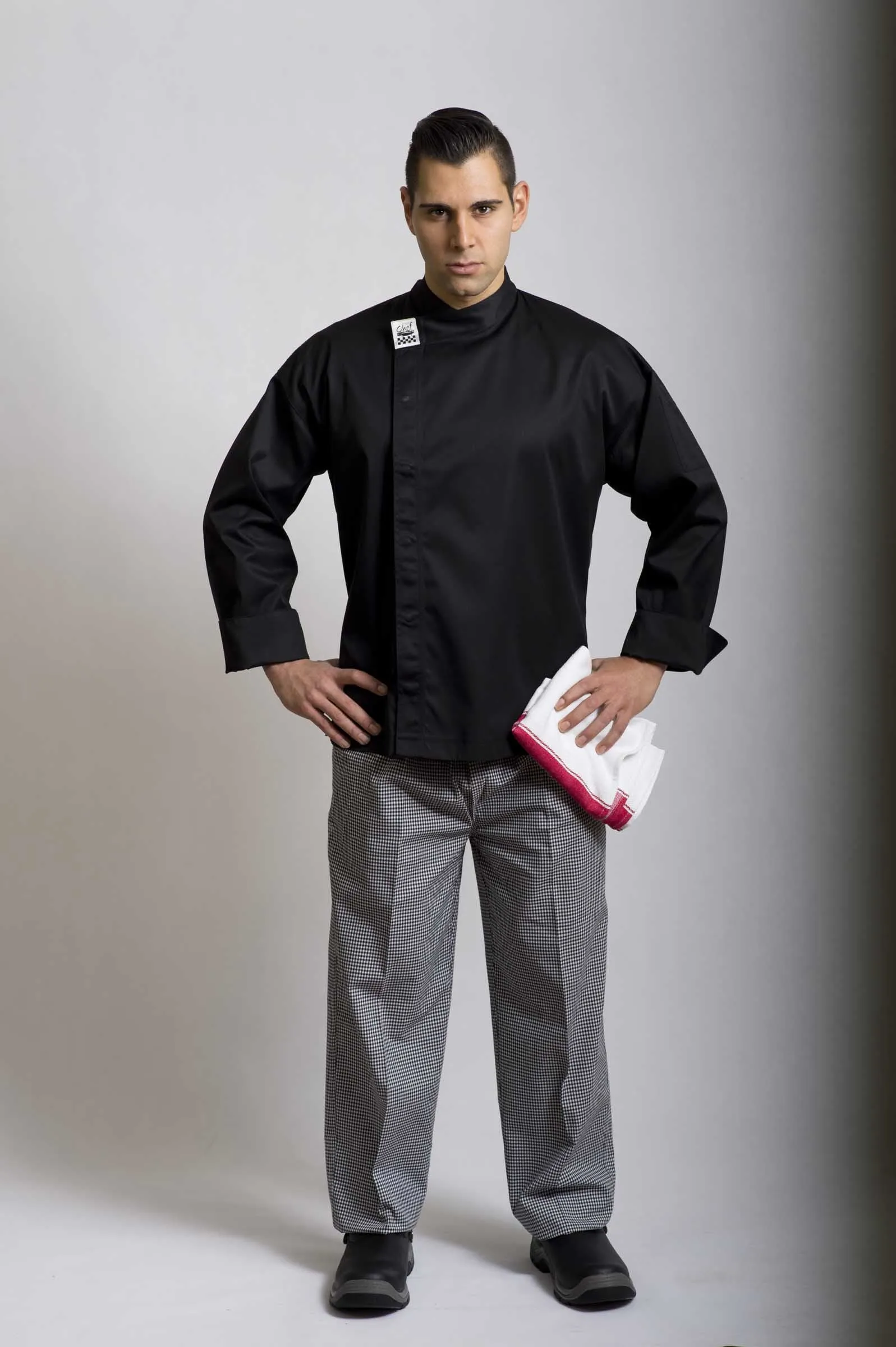 Chef Revival - Modern Black Long Sleeve Chef Jacket