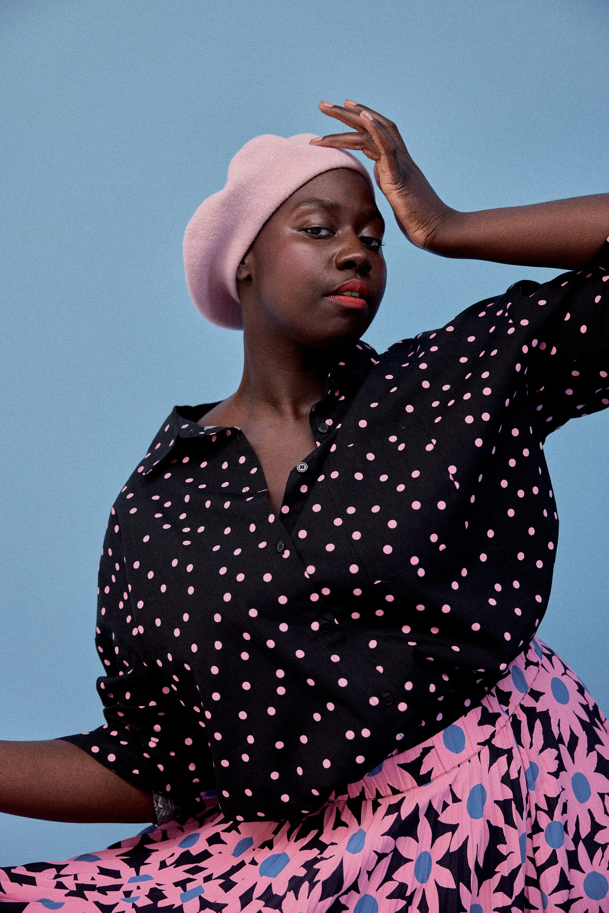 CHEMISE OMER POLKA ROSE