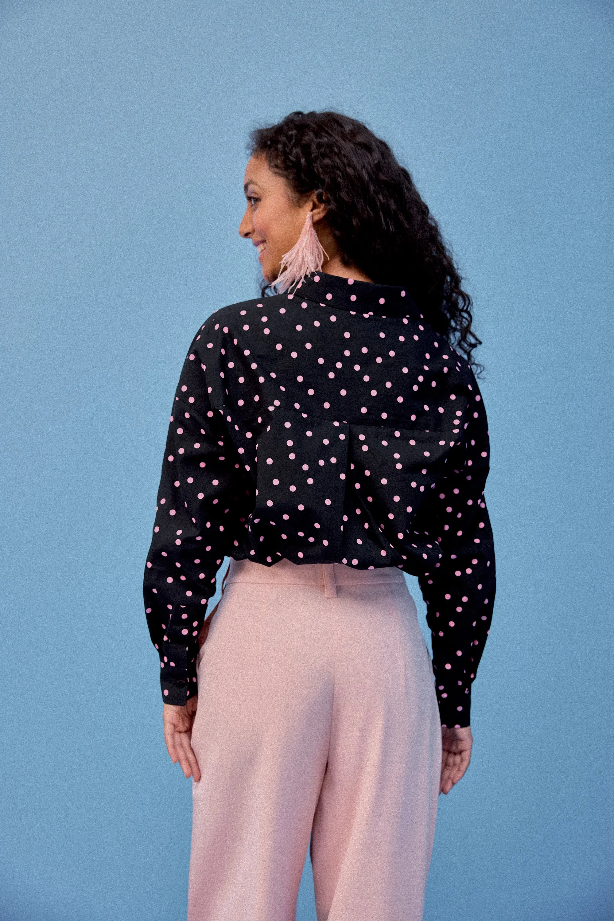 CHEMISE OMER POLKA ROSE