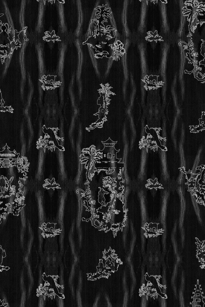 chinoiserie scenic wallpaper