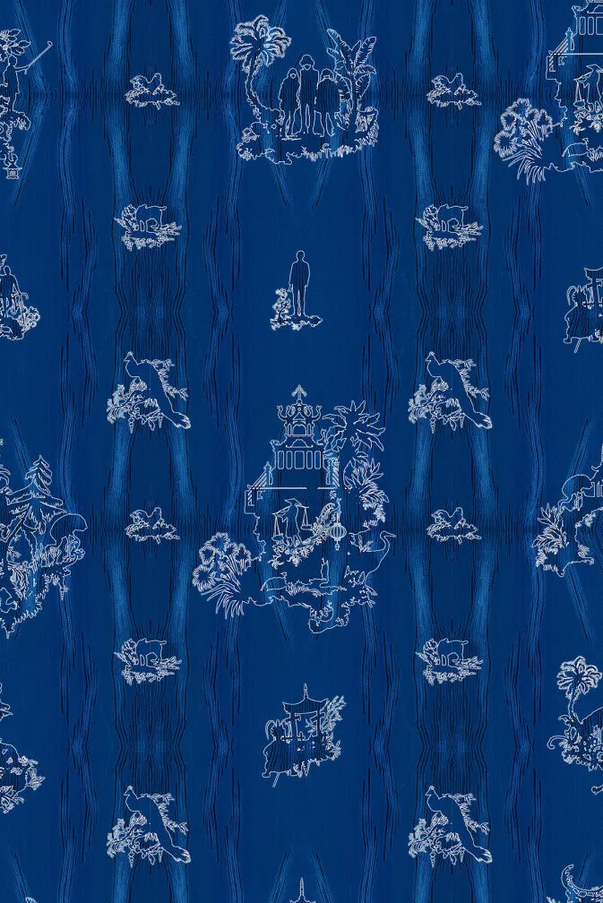 chinoiserie scenic wallpaper