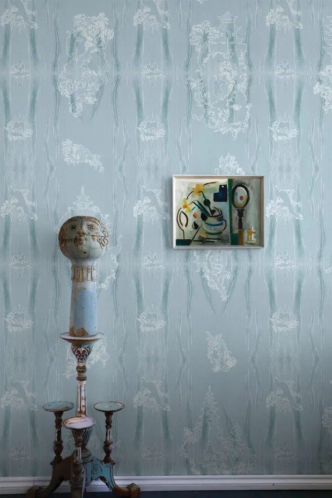 chinoiserie scenic wallpaper