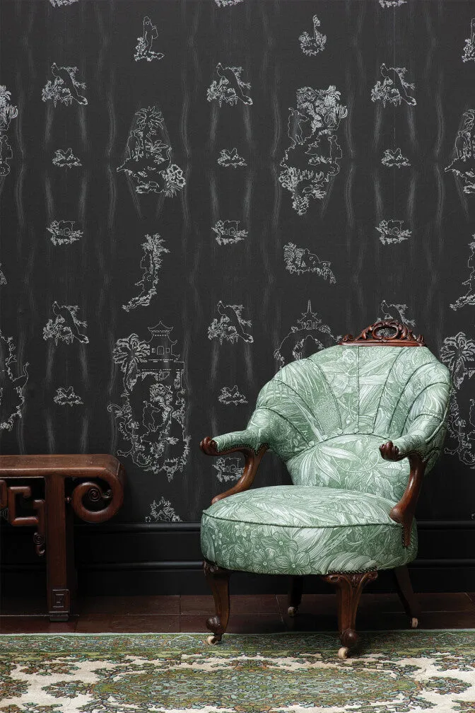 chinoiserie scenic wallpaper