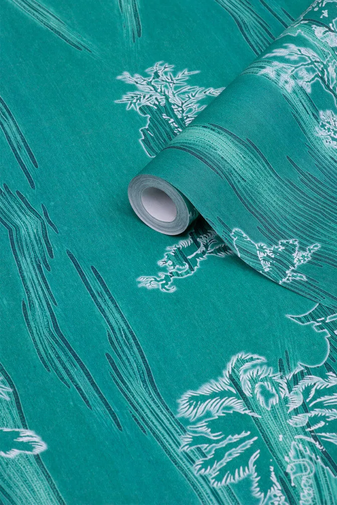 chinoiserie scenic wallpaper