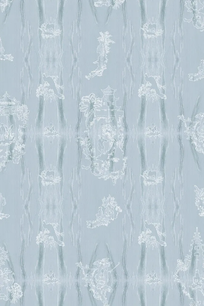 chinoiserie scenic wallpaper
