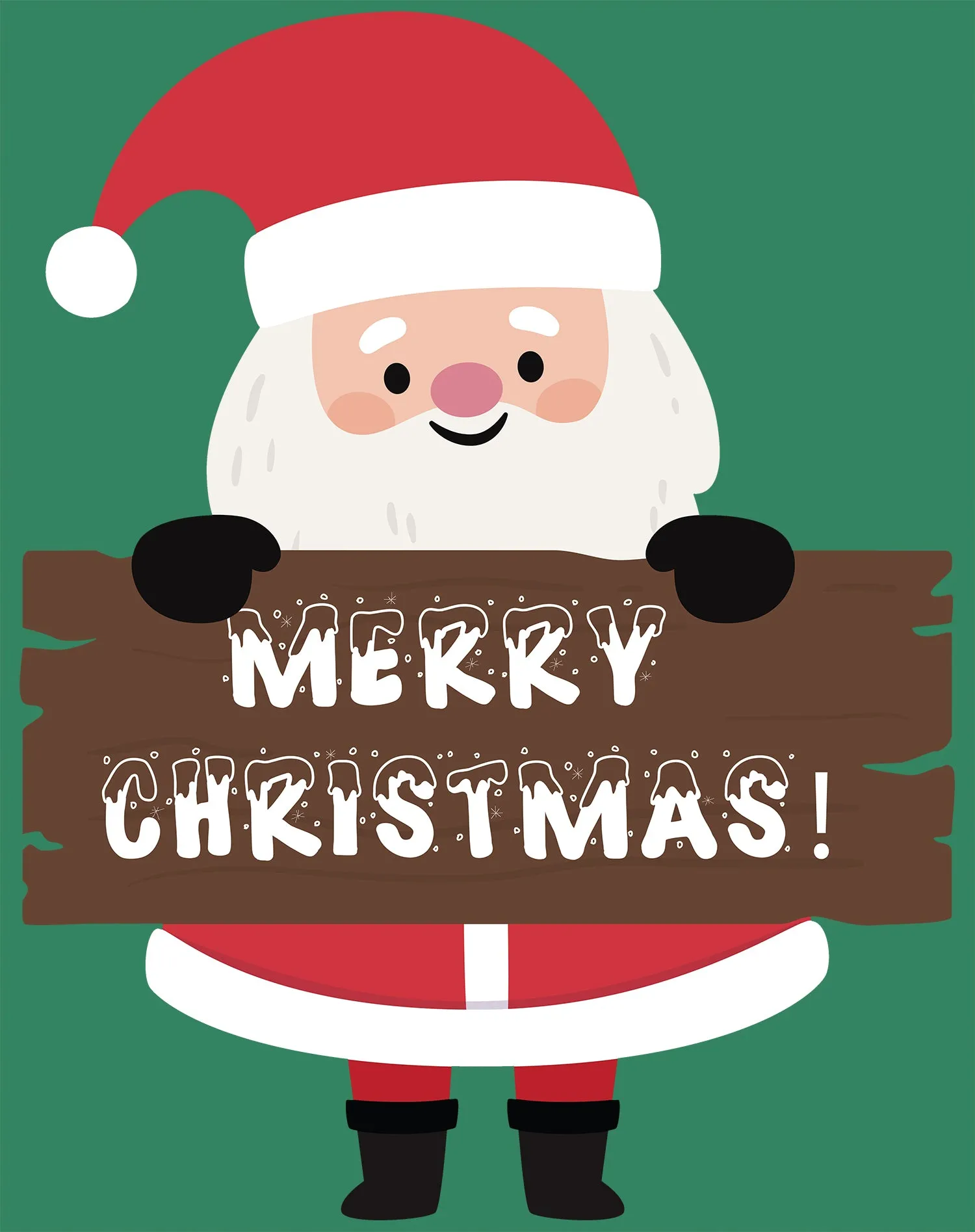 Christmas Santa Merry Xmas Joy Cute Fun Matching Family Kid's T-Shirt