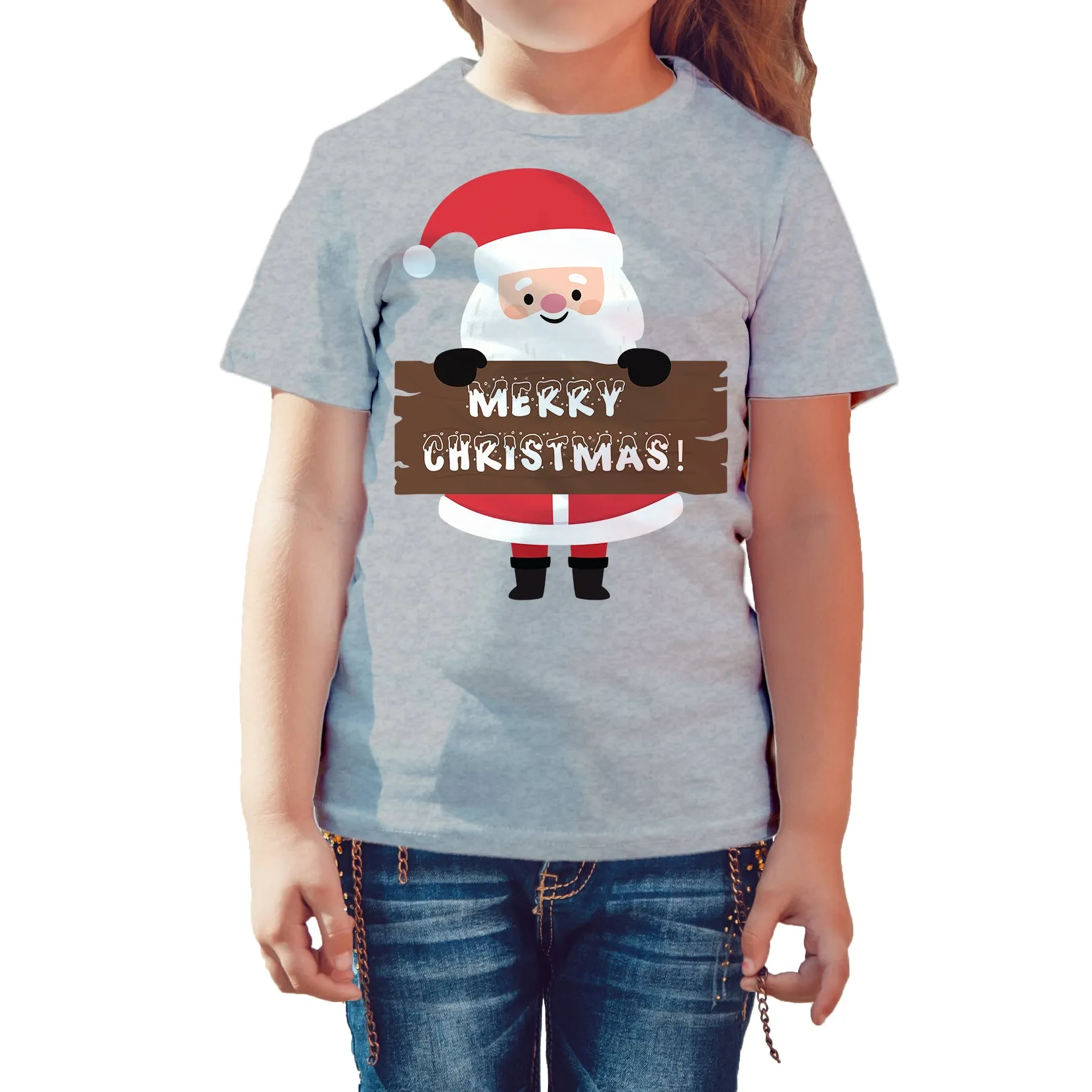 Christmas Santa Merry Xmas Joy Cute Fun Matching Family Kid's T-Shirt