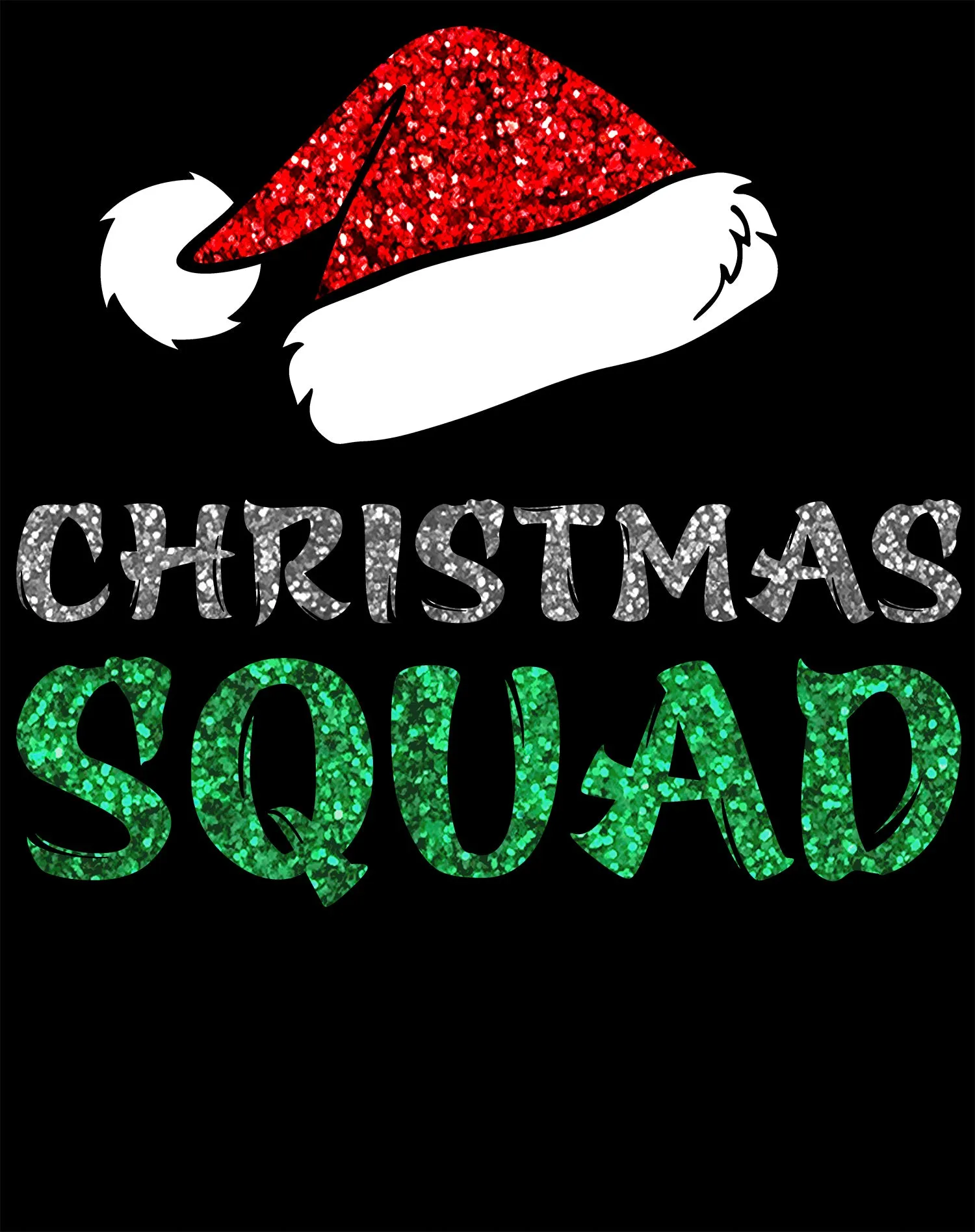 Christmas Squad Santa Hat Cute Xmas Sparkle Matching Family Men's T-Shirt