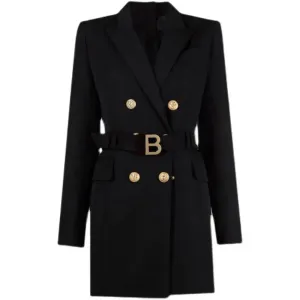 Classic Blazer Dress by Katja's: Belted, with Luxurious Buttons