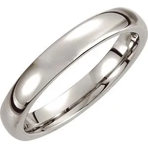 Cobalt 4 mm Slightly Domed Band Size 8